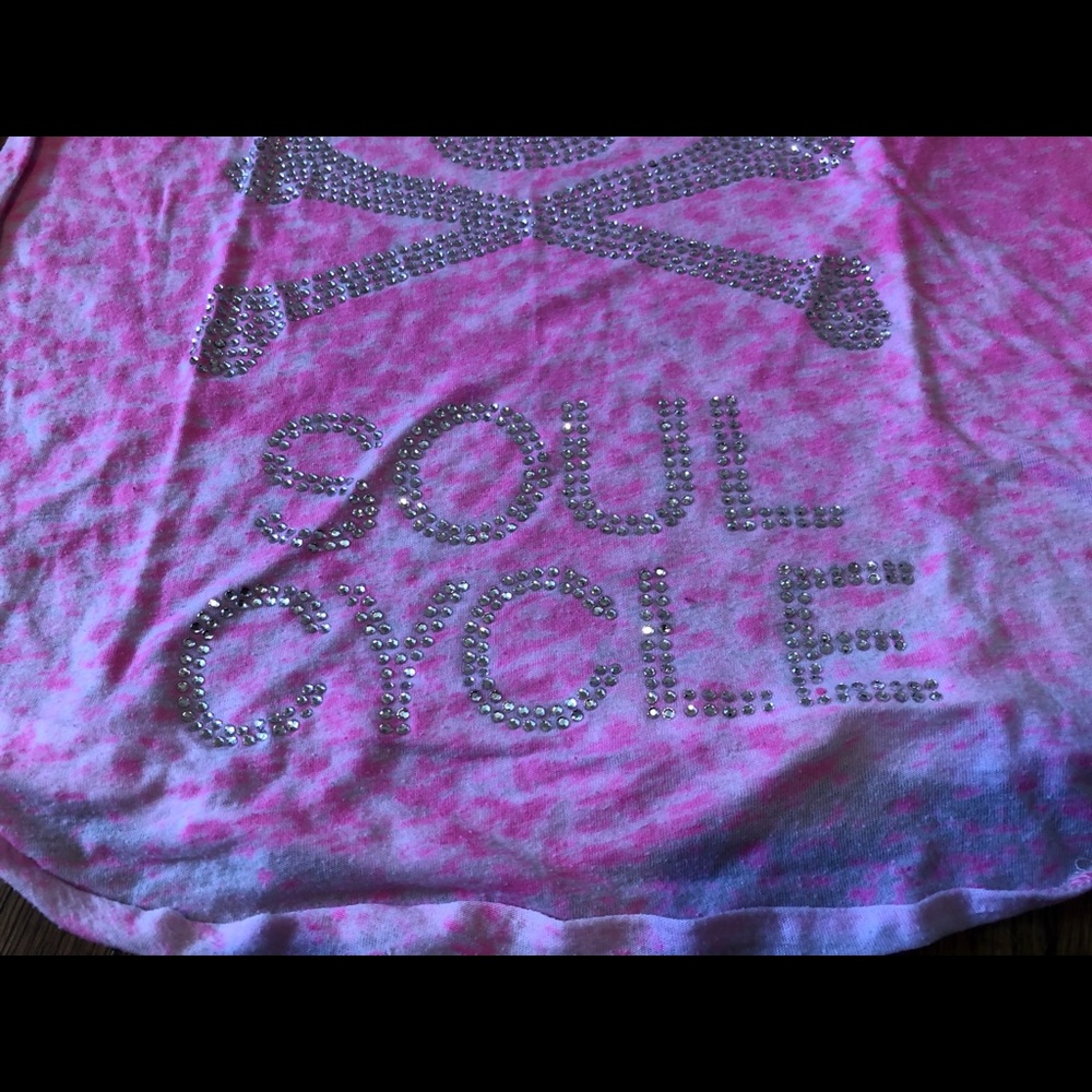 Soul Cycle Burnout Racerback Tank with Rhinestones - Picture 2 of 7